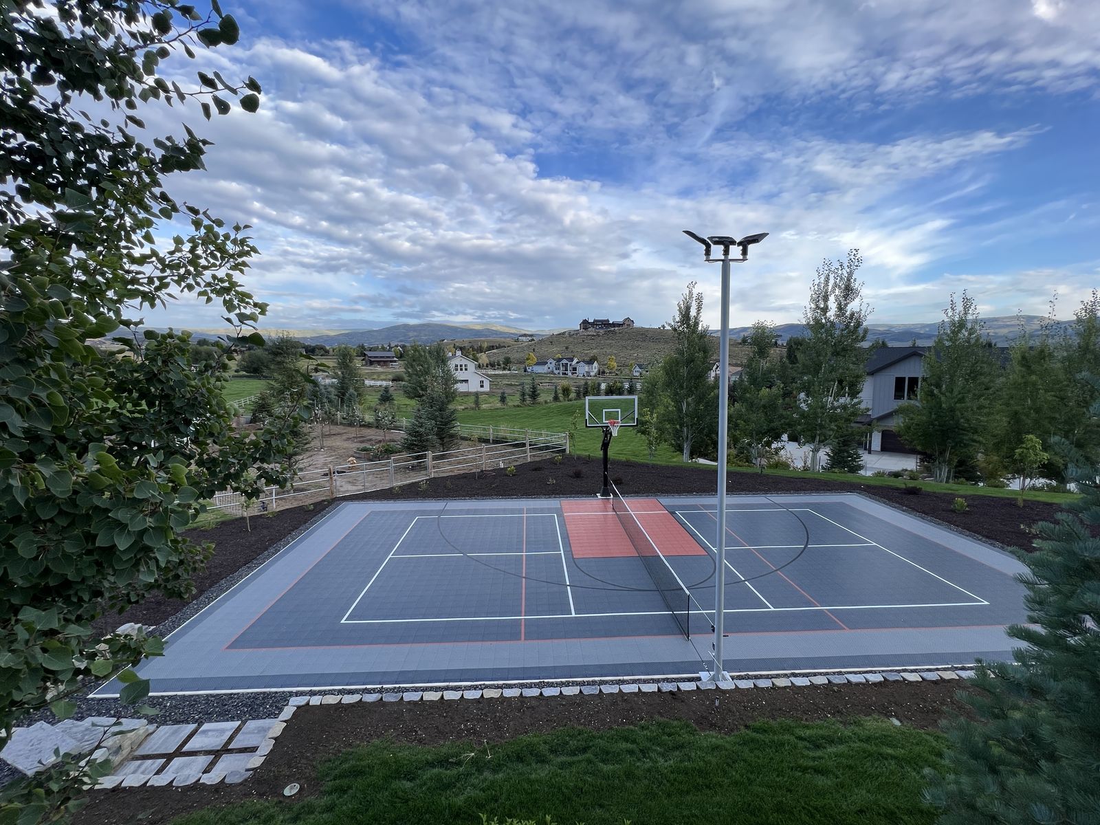Premium FlexCourt Modular Sport Court | Basketball & Volleyball | 2,100+ SF | Resizable