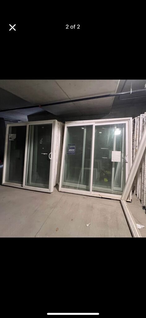 Amsco White Vinyl Sliding Glass door