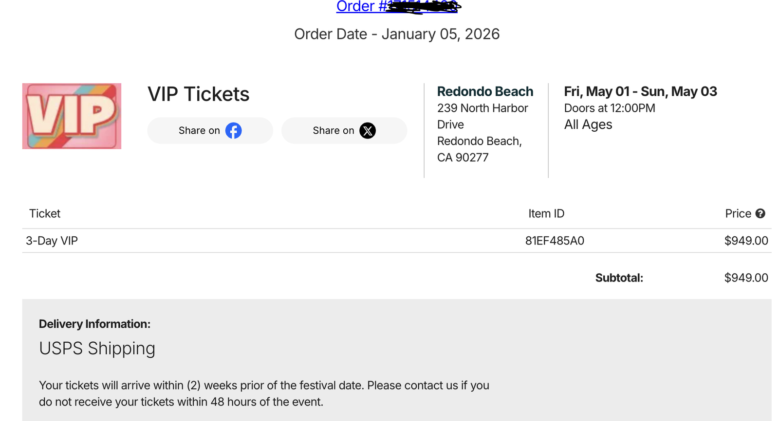 BeachLife Festival VIP Ticket