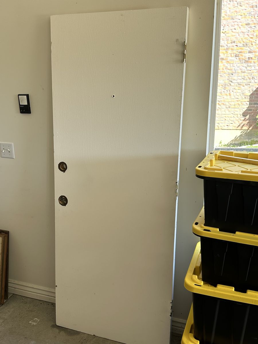 Solid wood exterior interior door