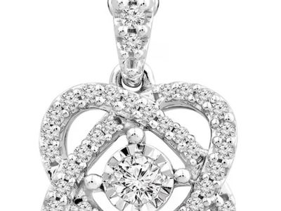 Diamond Necklace - 1/5 Carat tw 10K White Gold