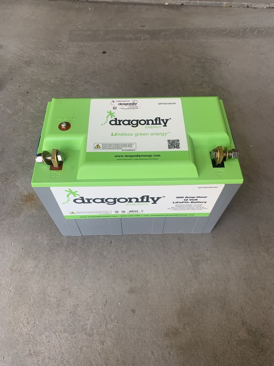 Dragonfly Energy 100Ah 12V LiFePO4 Heated Battery (Battle Born) never been installed.
