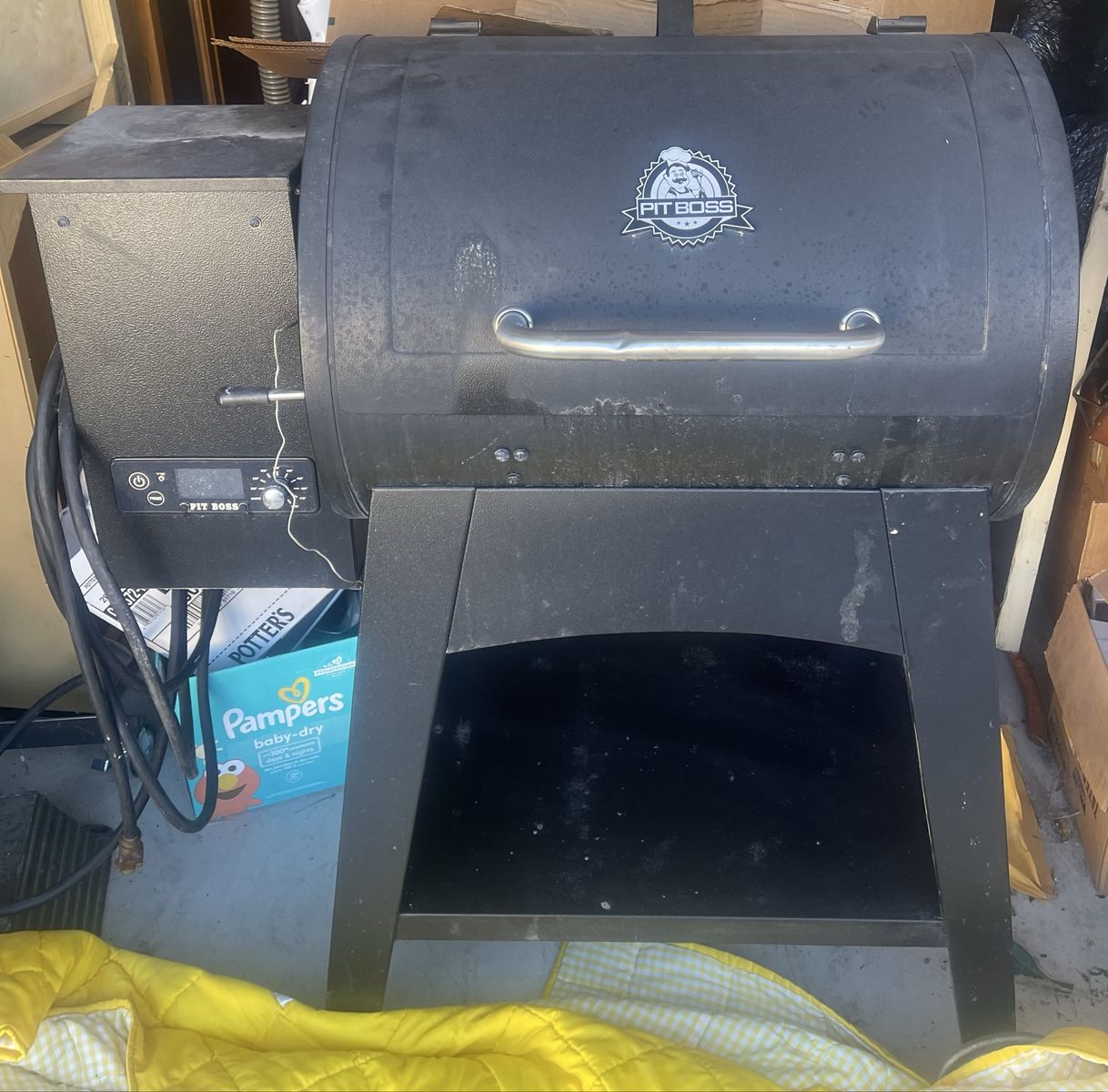 Pitboss 700FB1 for camping gear.