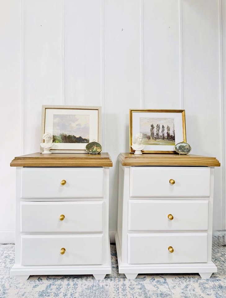 Modern Boho Chic 3 Drawer Nightstands | Modern 3 Drawer Nightstands #1