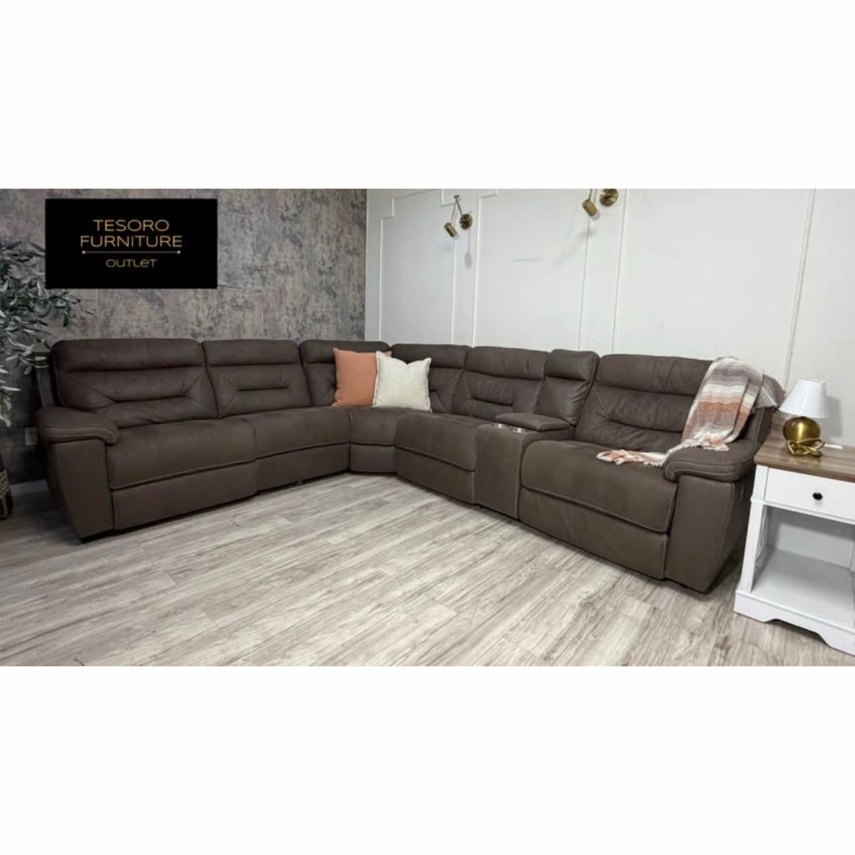 FLETCHER FABRIC RECLINER SECTIONAL