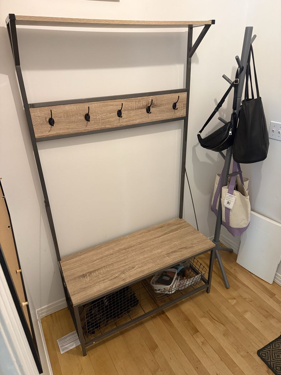 Mudroom organizer with bench
