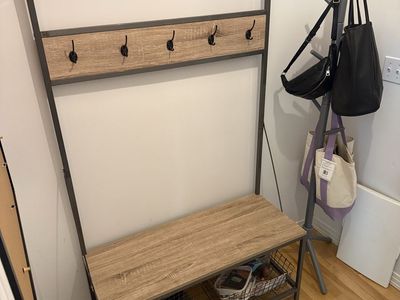Mudroom organizer with bench