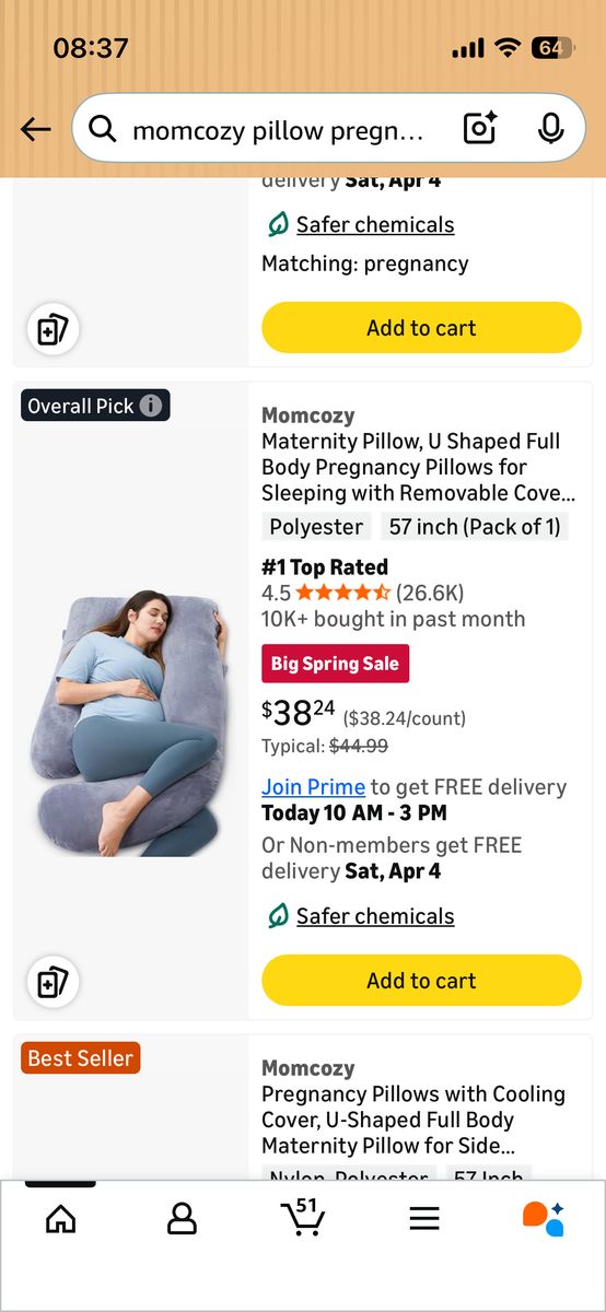 Pregnancy Pillow Momcozy and Nursing Pillow