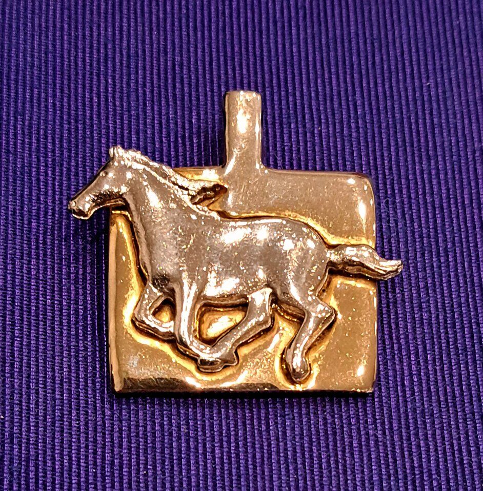 Vintage Two-tone Gold/Silver Horse Pendant