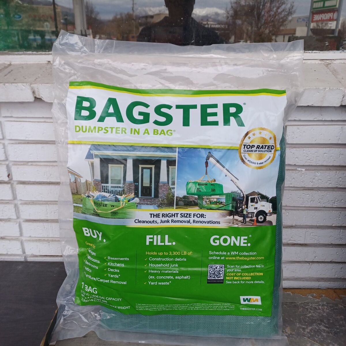 Bagster dumpster in a bag