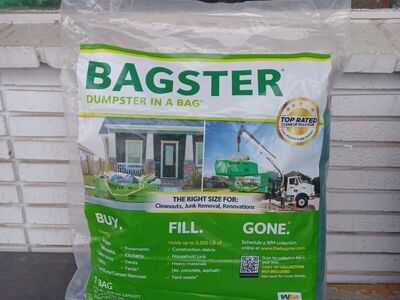 Bagster dumpster in a bag