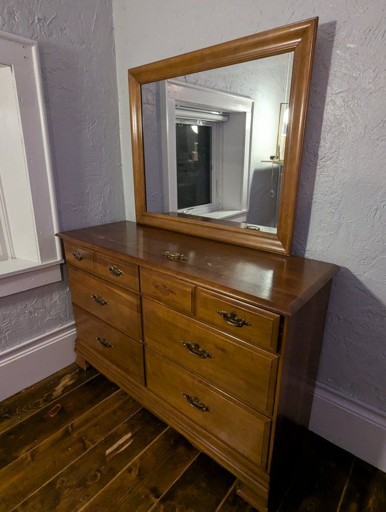 Dresser with mirror