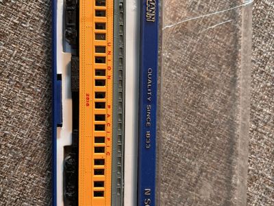 N scale trains Union Pacific 65’ lighted passenger coach