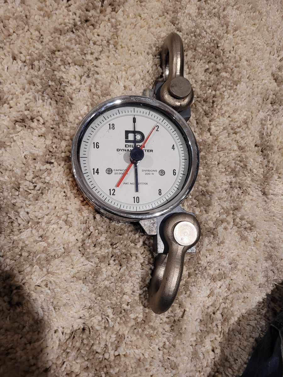 Dillon Dynamometer, 20,000 LB Capacity, 5" Dial Size , scale