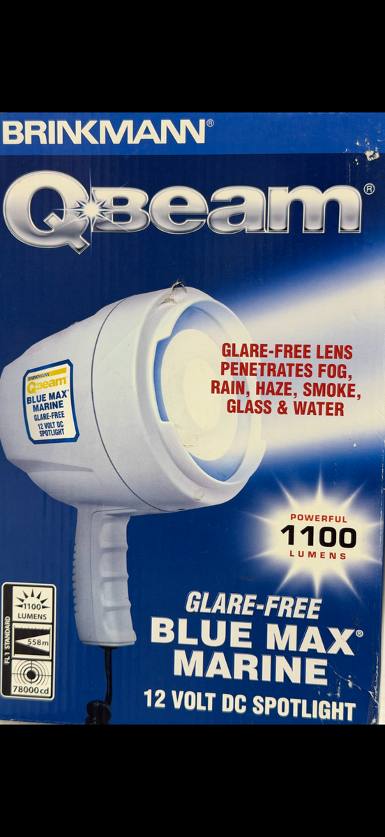 12 V Blue Max Q-Beam Glare-Free Spotlight - NEW