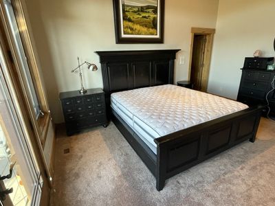 California, King bedframe and nightstands