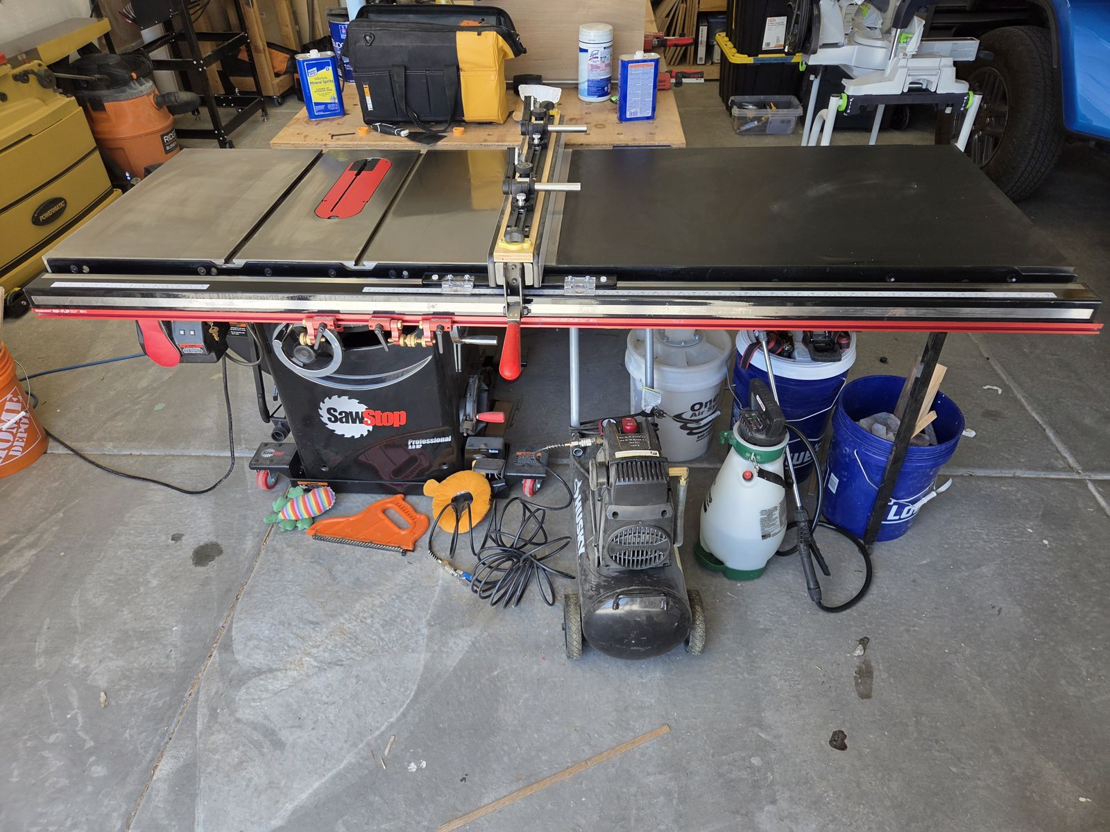 SawStop 3HP 52" Professional Cabinet Saw with Upgrades and Accessories