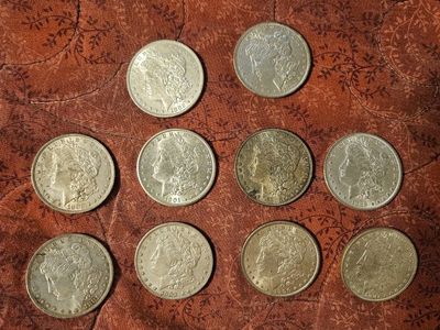 Morgan Silver Dollar Lot 1881, 1882, 1883, 1889 US Mint Coins - Collectible