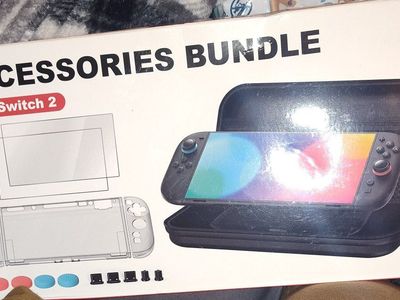Nintendo Switch 2 Portable White Hard Shell Carrying Case White/Accessories Bundle