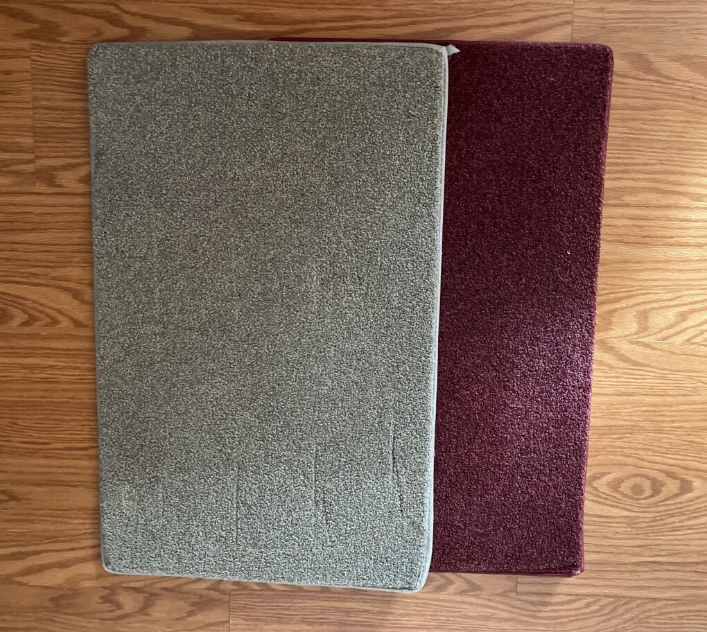 NEW Burgundy And Beige Doormats.