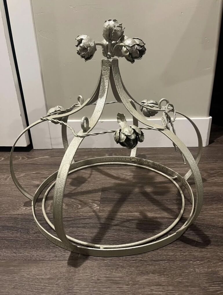Antique metal French hanging canopy