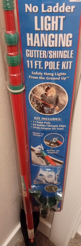 No Ladder Light Hanging Gutter Shingle 11 Ft Pole Kit