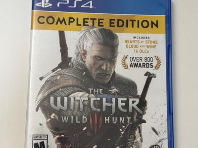 Ps4 / PlayStation 4 Game / The Witcher Wild Hunt / Good Condition