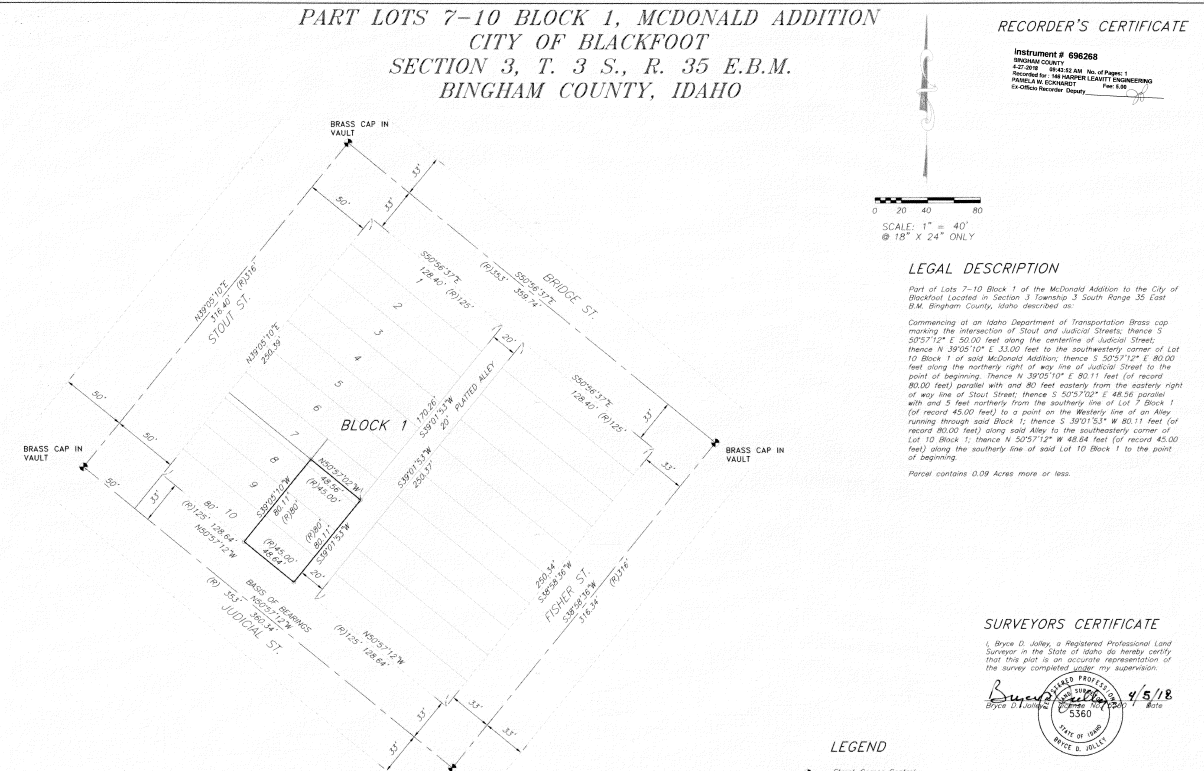 Modest Multifamily or single family Building Lot in Blackfoot, Idaho