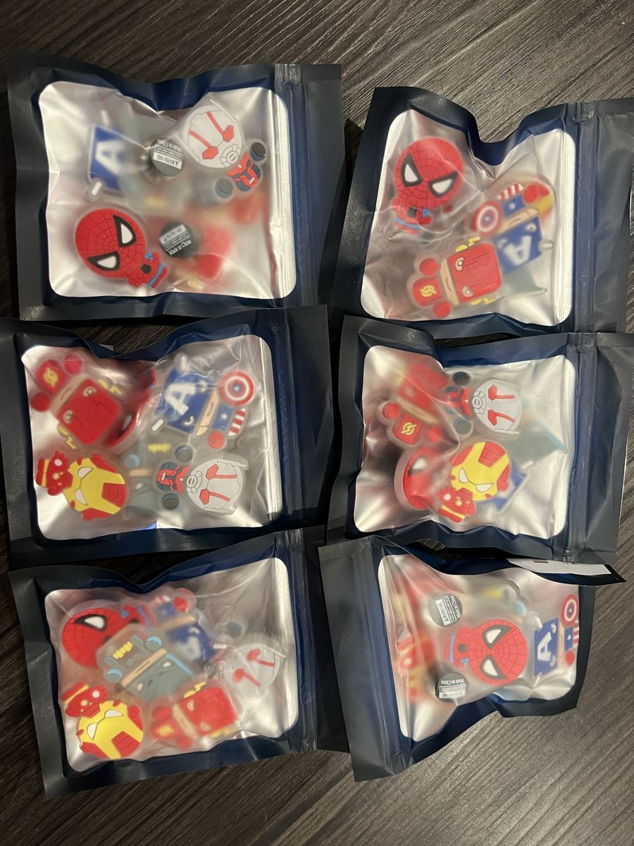 Marvel Superhero Jibbitz Shoe Charms for Crocs - Spider-Man, Captain America, Iron Man & More - New