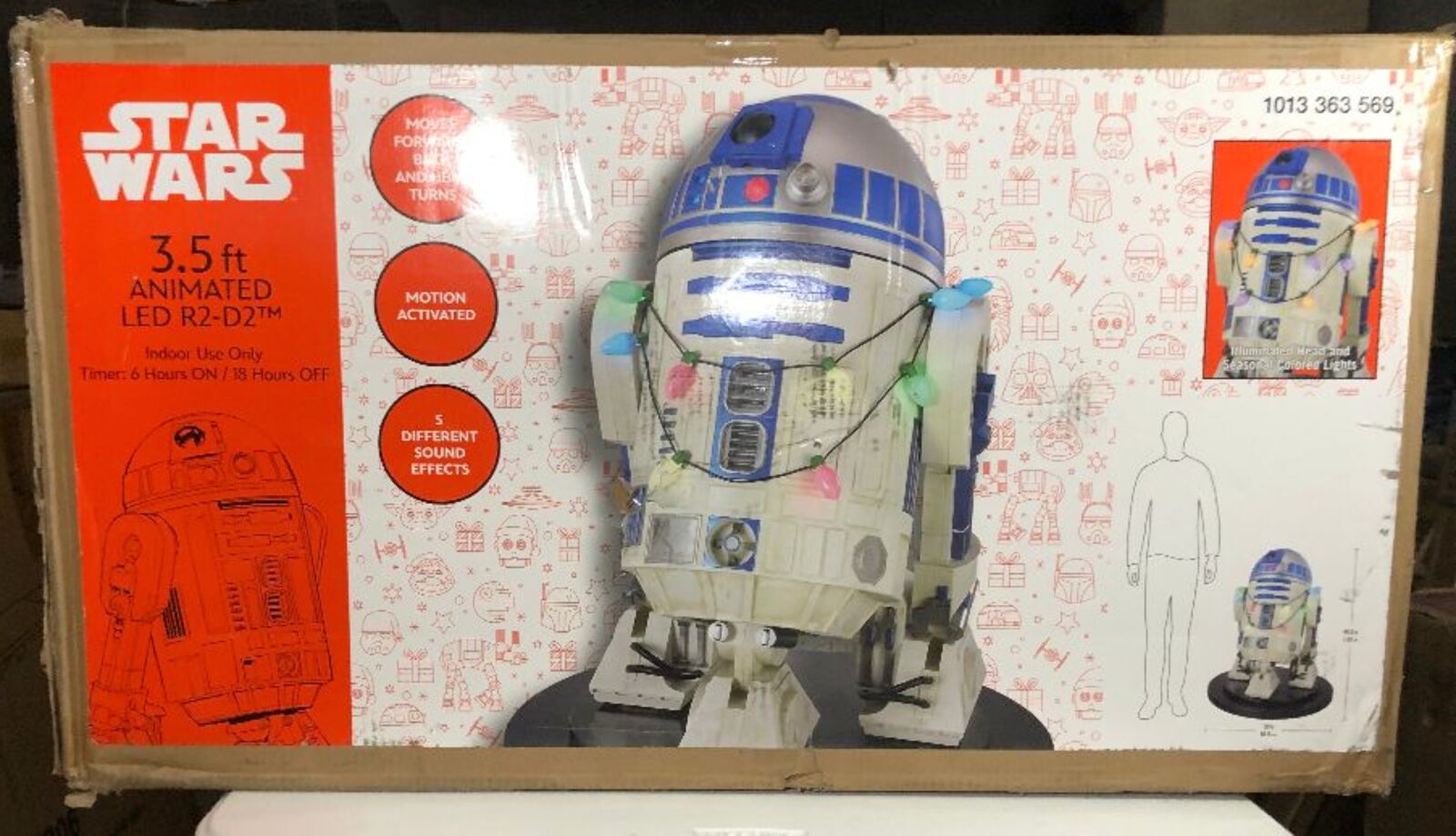 Holiday Star Wars R2D2 - 3.5ft Animated LED R2D2 - Home Depot - BRAND NEW IN HAND