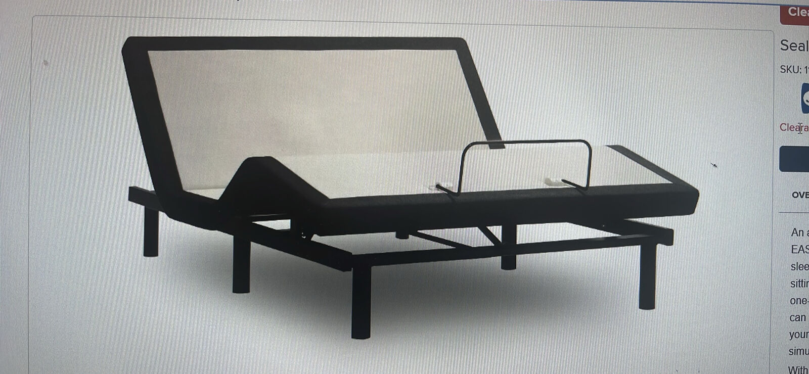 Sealy Queen Adjustable Bed Frame