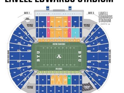 BYU vs Utah Tech Football Tickets - 4 Lower Bowl Seats, Parking & Food