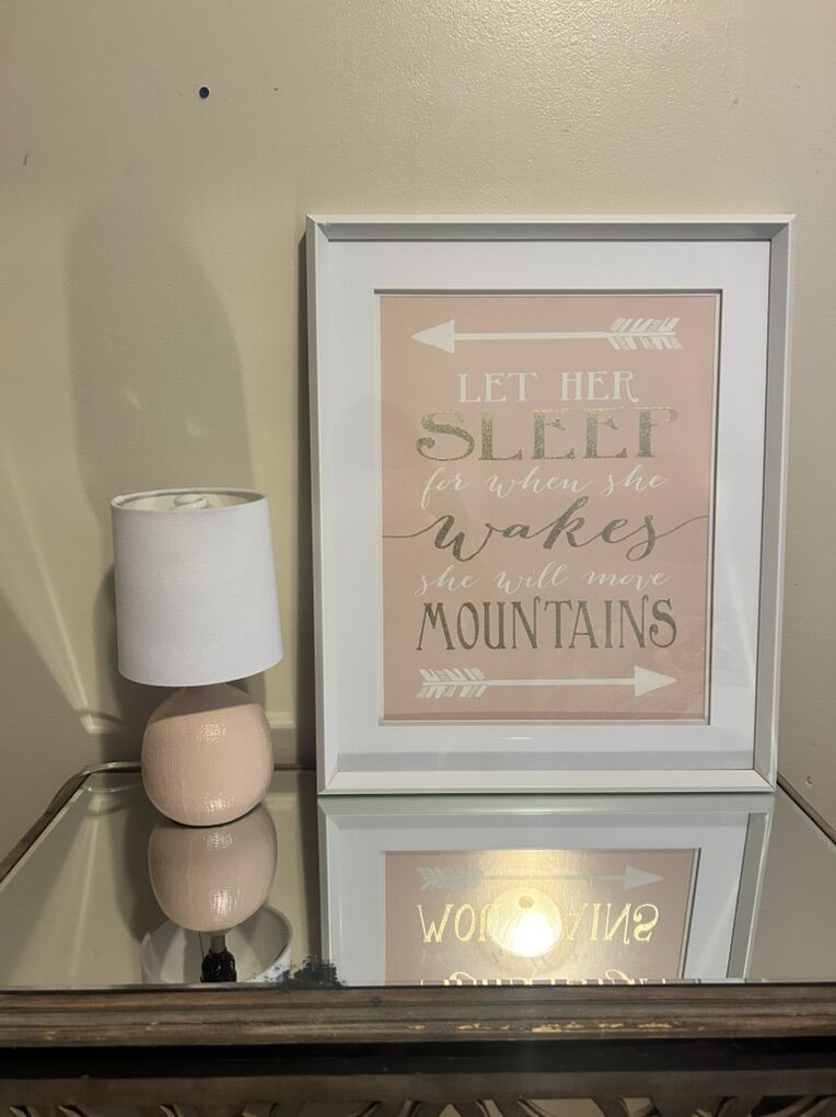 Pink Nightstand Decor Duo