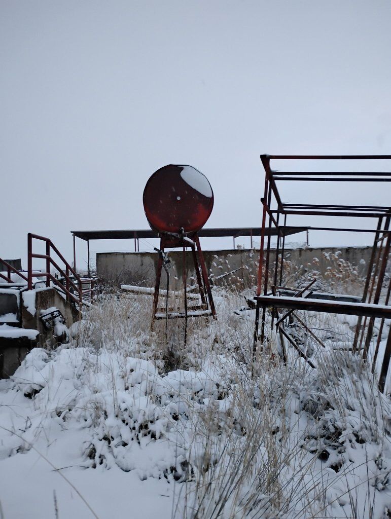 Elevated Fuels Storage Tanks with stands.