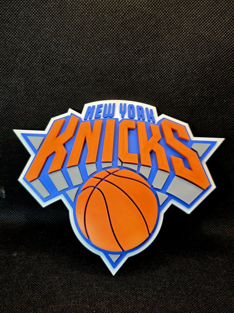 New York Knicks 3D Printed Logo Wall Art NBA Basketball Decor