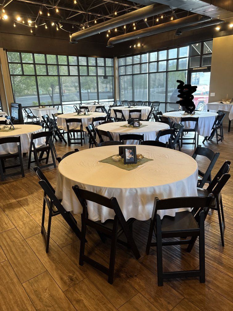 White FabricTablecloths - 14 count for Events & Weddings
