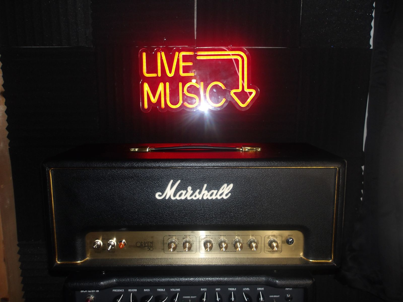 Marshall Origin 50 Guitar Amplifier Head - 50W Tube Amp with Tilt, Gain, and Master Controls