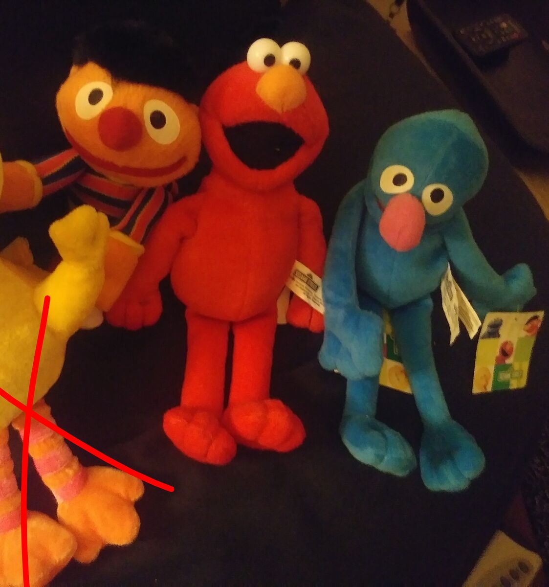 Sesame street characters with tags