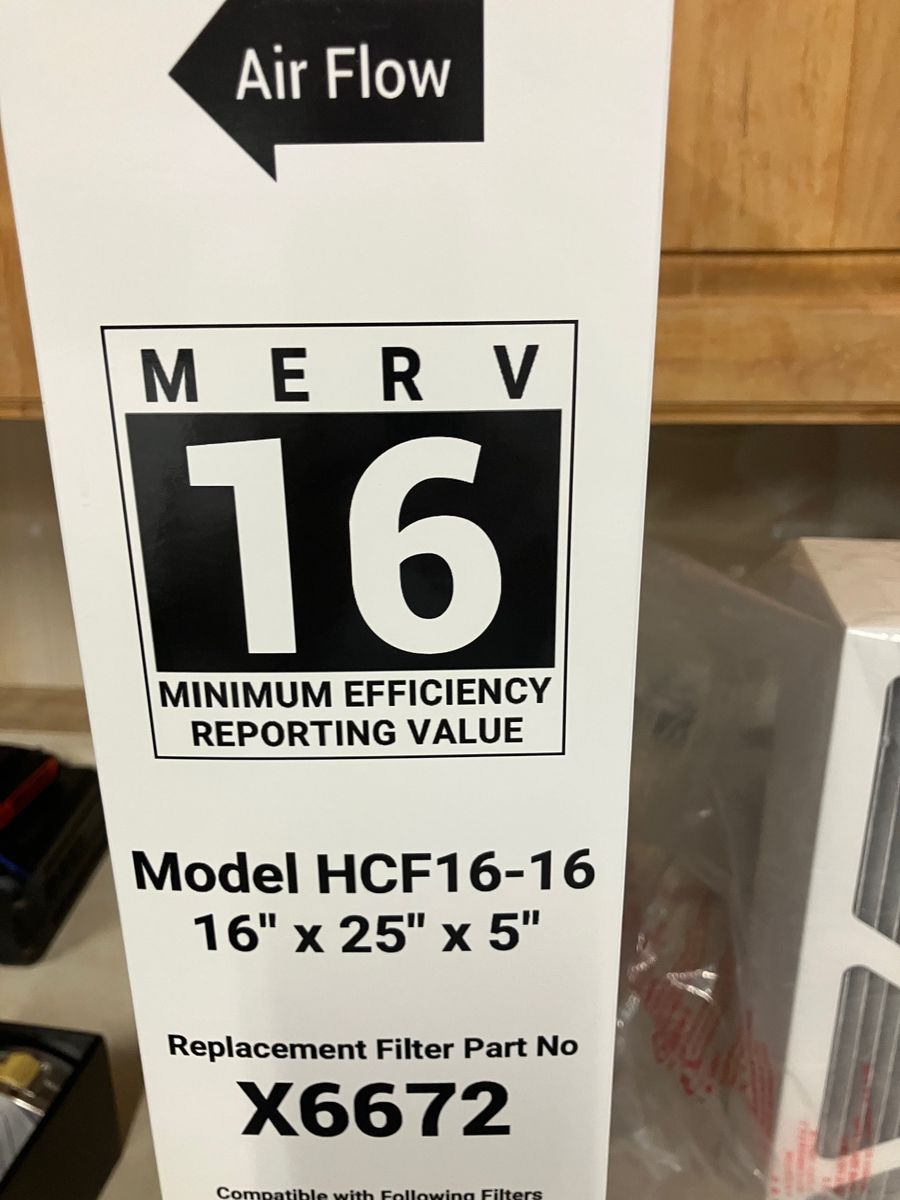 Air Filters 16x25x5 MERV 16