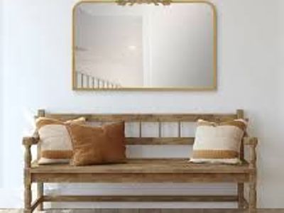 Antique Gold 26” Scroll Wall Mirror 1861734 #106674
