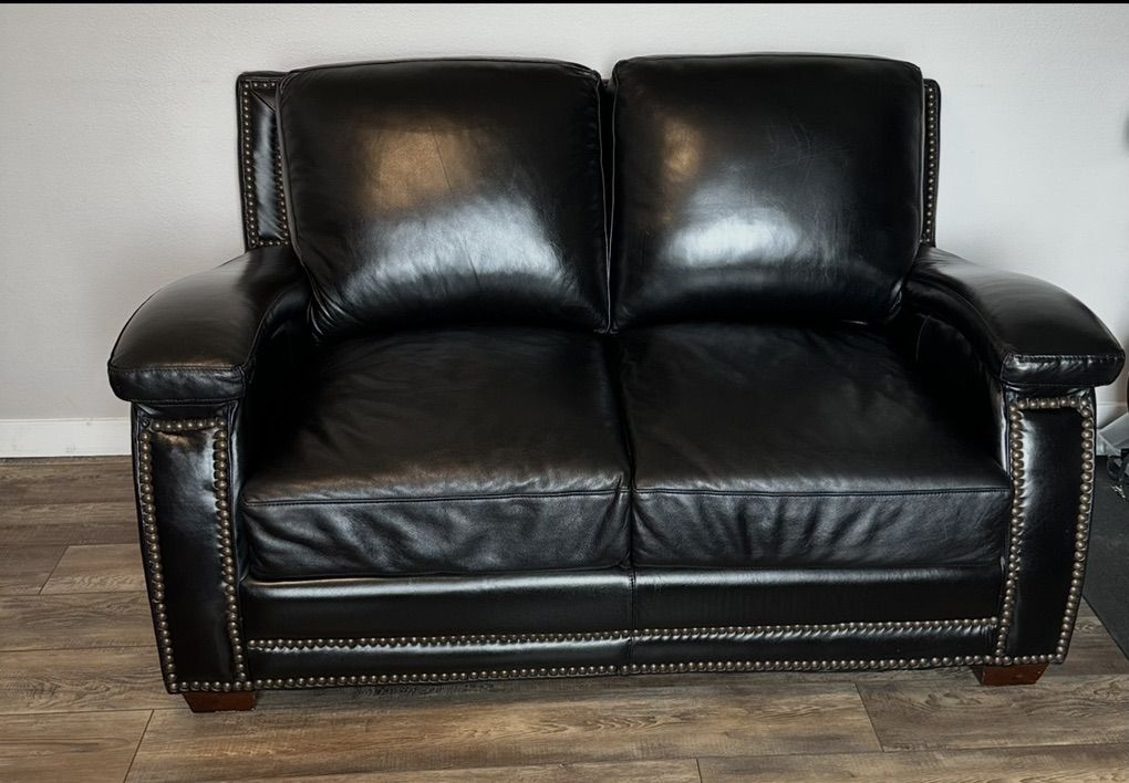 Real Leather Sofa And Loveseat Set