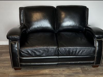 Real Leather Sofa And Loveseat Set