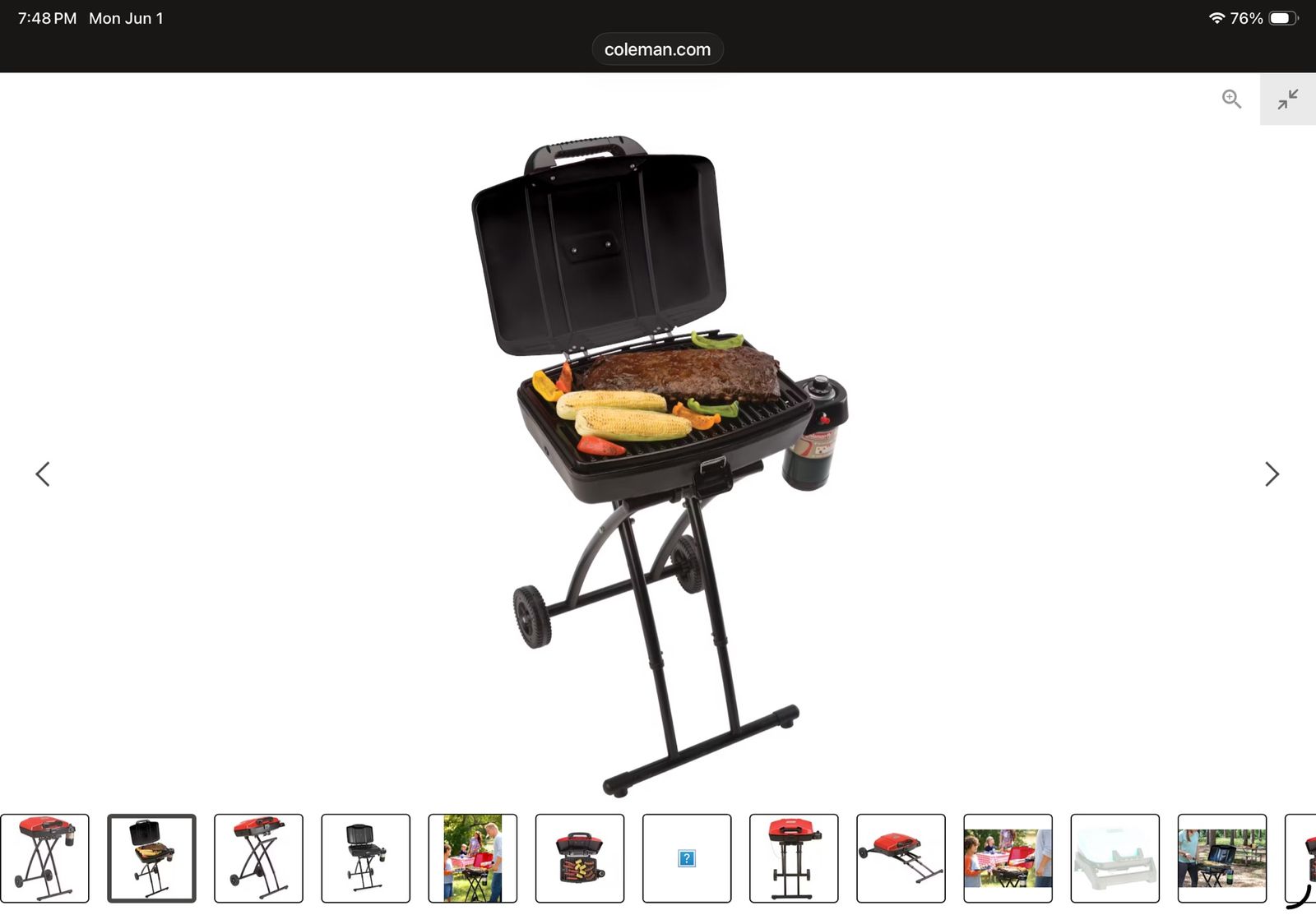 Coleman sportster grill
