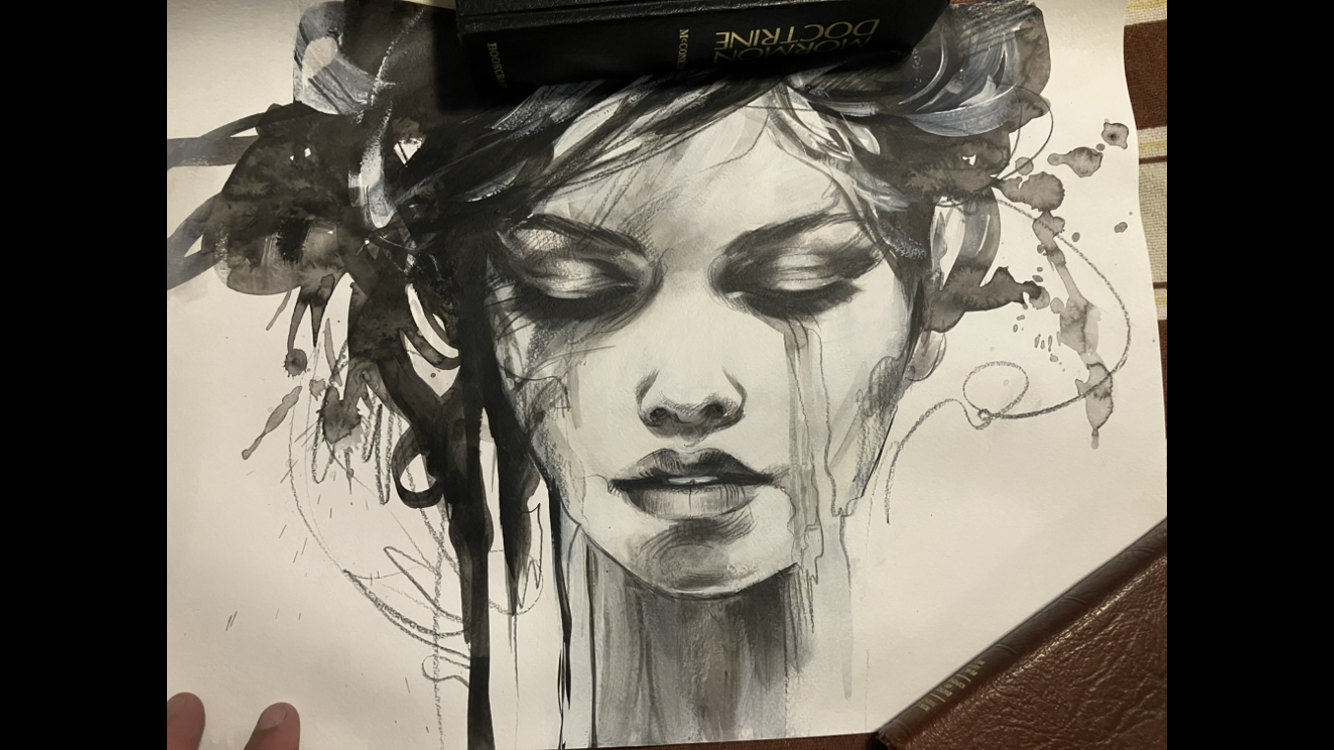 26 woman portrait painting art