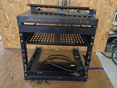 9U Open Frame Network Rack with Accessories