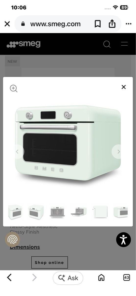 SMEG Countertop Air Fryer Oven
