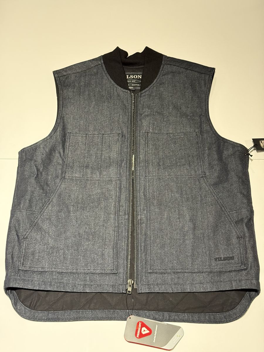 Filson Denim Insulated Work Vest XL — NWT