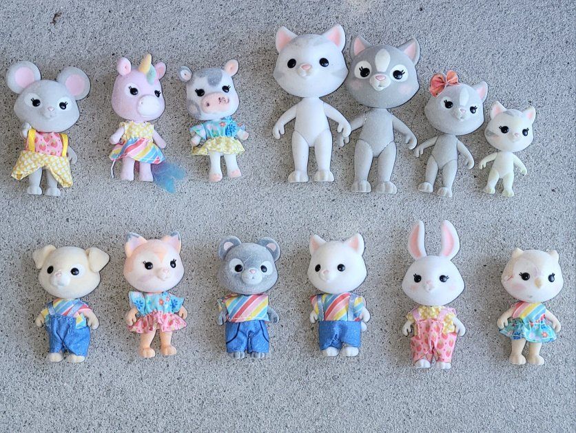 Calico Critters/Sylvanian Families Lot of 13 Flocked Animal Figures - $20 OBO