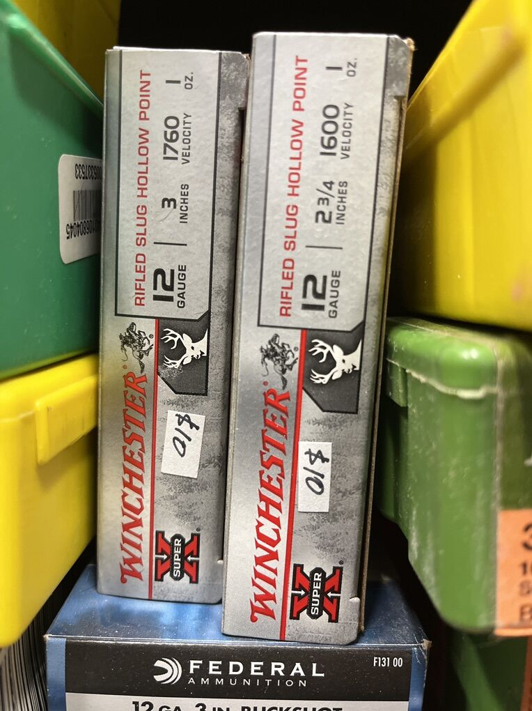 12 And 20 ga shotgun Factory loaded Slugs.