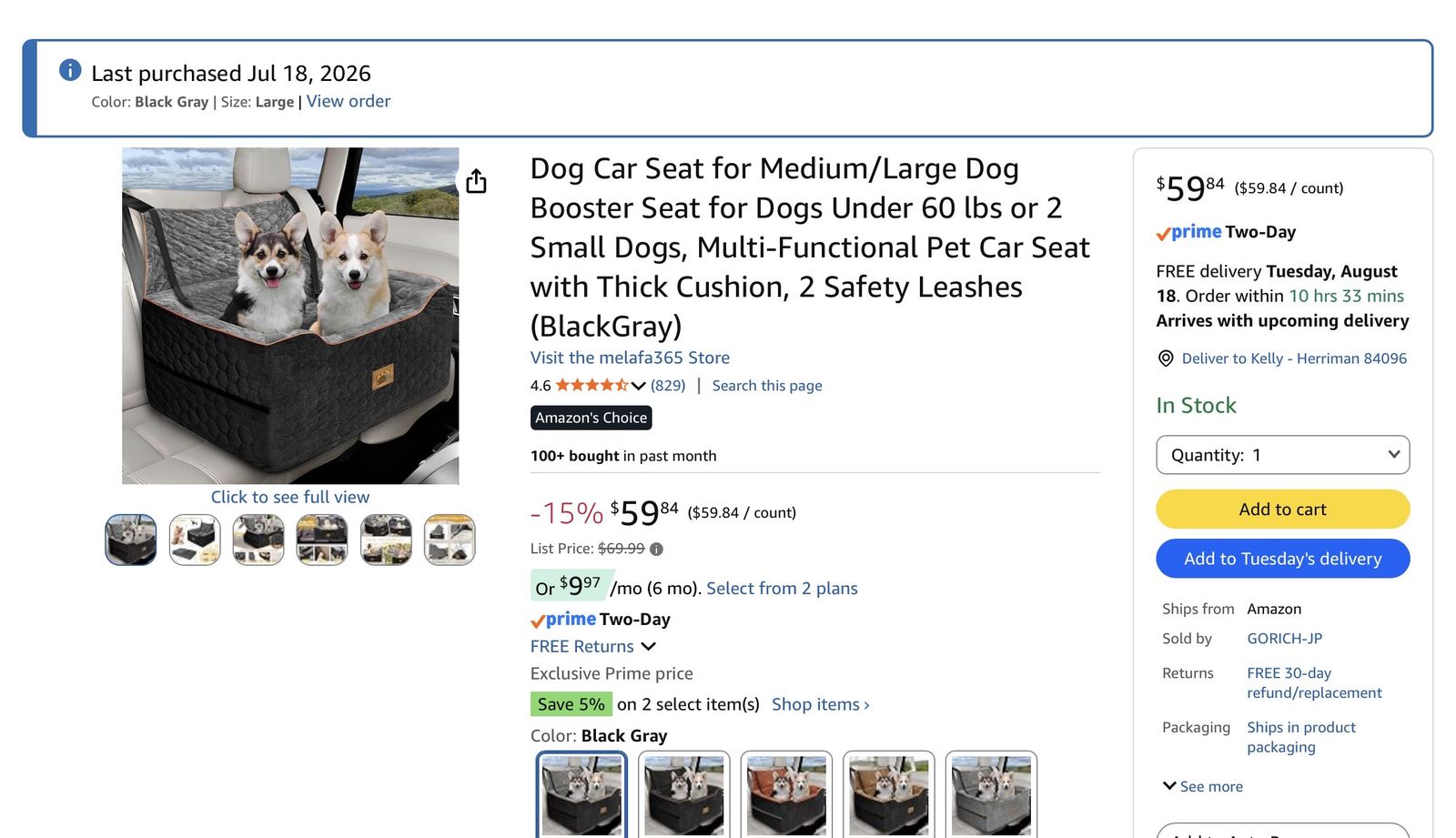 Large Dog Car Seat Booster Seat